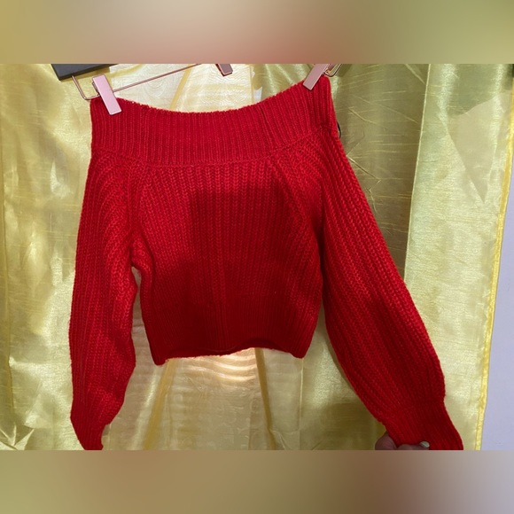 knitted off the shoulder sweater - Picture 4 of 5